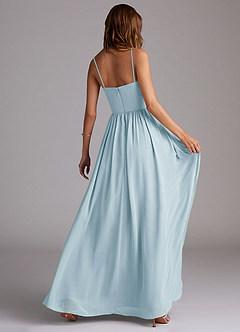 Azazie Calianna Bridesmaid Dresses Sky Blue A-Line Off the Shoulder Chiffon Convertible Dress image6
