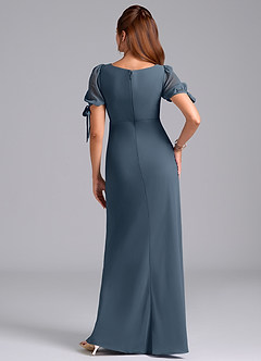 Azazie Pheby Bridesmaid Dresses Neptune A-Line Pleated Chiffon Dress image6