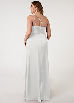 Azazie Eren Šaty pro družičky Mořská panna Jedno rameno Strečový satén Délka podlahy Šaty image7