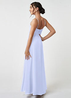 Azazie Collette Junior Lavender A-Line Ruched Chiffon Dress image4
