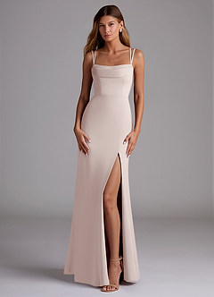 Azazie Callan Bridesmaid Dresses Rose Petal Mermaid Pleated Chiffon Convertible Dress image3