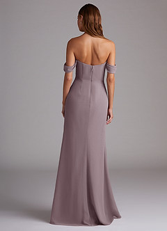 Azazie Saige Bridesmaid Dresses Dusk A-Line Off the Shoulder Chiffon Convertible Dress image7