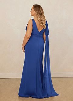 Christian Siriano Bridal for Azazie 1011 Bridesmaid Dresses Royal Blue Mermaid Bow Stretch Satin Dress image12