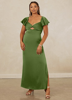 Christian Siriano Bridal for Azazie 1005 Bridesmaid Dresses Juniper Sheath Sweetheart Neckline Stretch Satin Dress image9