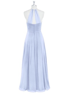Azazie Ginger Bridesmaid Dresses Ice A-Line Halter Pleated Chiffon Dress image7