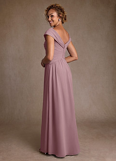 Azazie Myrtle Abiti per la Madre della Sposa Abito A-Line in Chiffon Plissettato Rosa Polverosa image2