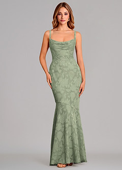 front Azazie Floral Burnout-staal