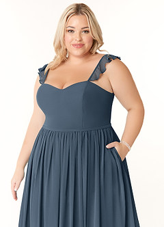 Azazie Metz Bridesmaid Dresses Neptune A-Line Sweetheart Ruched Chiffon Dress image11