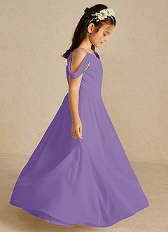 Azazie Chelle Flower Girl Dresses Tahiti A-Line Pleated Chiffon Dress image5