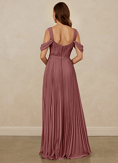Christian Siriano Bridal for Azazie 1013 Bridesmaid Dresses Desert Rose A-Line Off the Shoulder Chiffon Dress image3