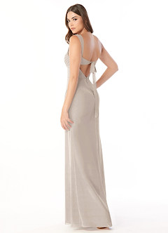 Azazie Audre Bridesmaid Dresses Frost Mermaid Pleated Chiffon Dress image4