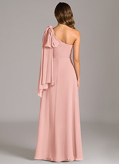 Azazie Tella Bridesmaid Dresses Rosette A-Line One Shoulder Chiffon Dress image7