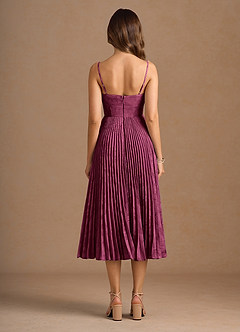 Annie Mulberry Pleated Midi Dress image2