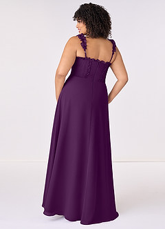Barbie ♥ Azazie Bridesmaid Dresses Grape A-Line Sweetheart Neckline Chiffon Dress image7