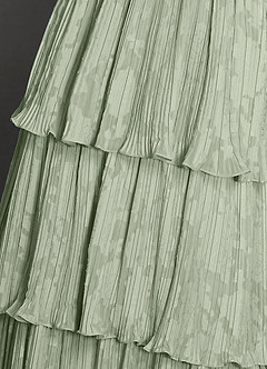 Jessamine Lemon Sorbet Lace Ruffled A-line Prom Dress image5