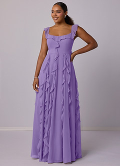Barbie ♥ Azazie Robes de demoiselle d'honneur Robe Trapèze en Mousseline de soie avec poches Tahiti image9
