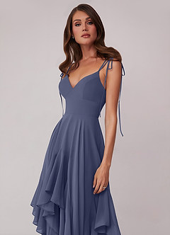 Barbie ♥ Azazie Bridesmaid Dresses Stormy A-Line Bow Chiffon Dress image5