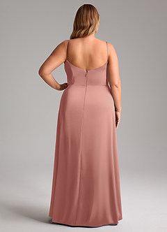 Azazie Azuree Robes de demoiselle d'honneur Robe Trapèze en Satin extensible Plissée Rosette image10