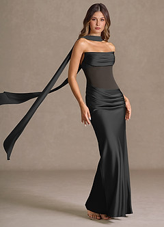 Robe Longue Noir Leonore image2