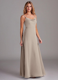 Azazie Daenerys Bridesmaid Dresses Frost A-Line Cowl Chiffon Dress image5