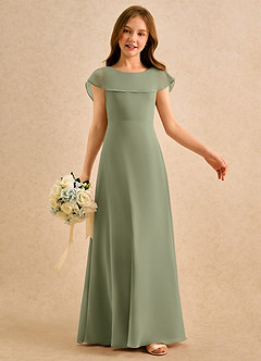 Azazie Kittie Girls Formal Flower Girl Klänningar Klänning A-Line i Chiffong image6