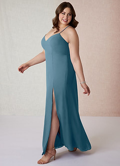 Azazie Manila Bridesmaid Dresses Bermuda Sheath V-Neck Chiffon Dress image9