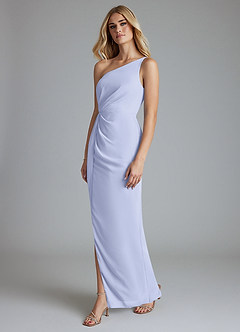 Azazie Sianni Suknie dla druhen Osłona Jedno ramię Szyfon Do ziemi Sukienka image4