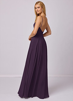 Barbie ♥ Azazie Bridesmaid Dresses Plum A-Line Chiffon Dress image4