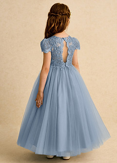 Azazie Puff Sukienki dla dziewczynek sypiących kwiaty Suknia balowa Koronka Tiul Długość kostki Sukienka image7