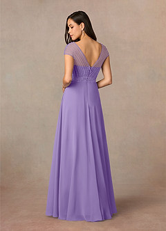 Azazie Star Mother of the Bride Dresses Tahiti A-Line V-Neck sequins Chiffon Dress image4