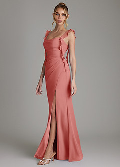 Azazie Jessamine Bridesmaid Dresses Antique Rose Mermaid Corset Chiffon Dress image5