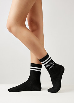front Customizable Double Stripe Crew Socks