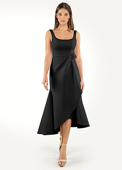Sabina Black Tie Midi Dress image3