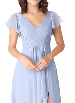 Azazie Omari Bridesmaid Dresses Ice A-Line Chiffon Dress image5