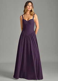 Azazie Evadina Suknie dla druhen Linia A Gorset Szyfon Do ziemi Sukienka image5