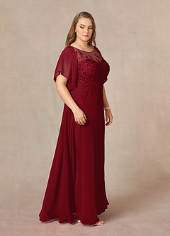 Azazie Faviola Mother of the Bride Dresses A-Line Boatneck sequins Chiffon Floor-Length Dress image11