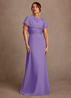 Azazie Frieda Kleider für die Brautmutter A-Linie Applizieren Chiffon Kleid Tahiti image1