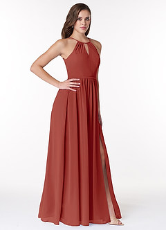 Azazie Mallory Final Sale A-Line Pleated Chiffon Floor-Length Dress image4