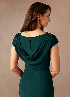 Azazie Marybeth Mother of the Bride Dresses Pine Dark Green Mermaid V-Neck Sequins Lace Dress image7