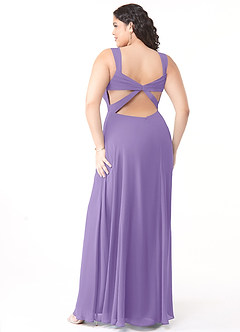 Azazie Nahrin Bridesmaid Dresses Tahiti A-Line V-Neck Pleated Chiffon Dress image10