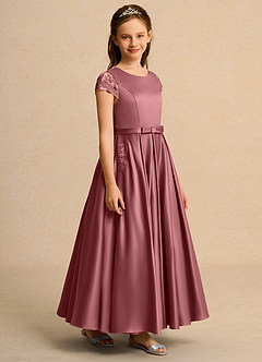 Azazie Bunny Junior Formal Blumenmädchenkleider Ballkleid Spitze Kleid Amethyst image5