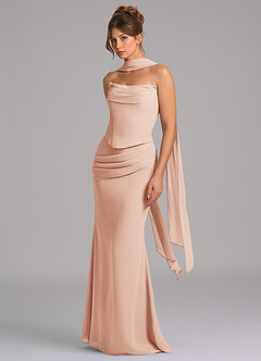 Azazie Sorrel Suknie dla druhen Syrena Gorset Szyfon Do ziemi Sukienka image5