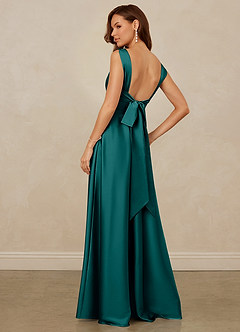 Christian Siriano Bridal for Azazie 1001 Bridesmaid Dresses Peacock A-Line Sweetheart Neckline Stretch Satin Dress image2