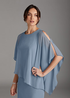 Azazie Sparrow Mother of the Bride Dresses Dusty Blue Sheath Sequins Chiffon Dress image6