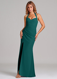 Azazie Emeria Suknie dla druhen Syrena Dekolt w kształcie serca Szyfon Do ziemi Sukienka image1