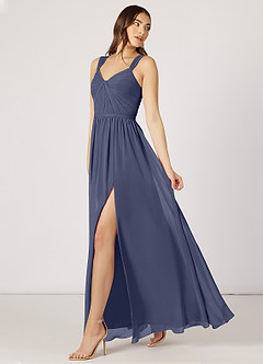 Azazie Evie Bridesmaid Dresses A-Line Sweetheart Neckline Chiffon Floor-Length Dress image3