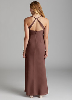 Azazie Becca Junior Robe Sirène en Mousseline de soie Expresso image4