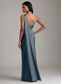 Azazie Galinda Brudtärnklänningar Klä av Sjöjungfru i Stretch Satin Ena axeln Skymning image6