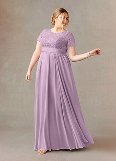 Azazie Annette Kleider für die Brautmutter A-Linie Spitze Chiffon Kleid Blauregen image9