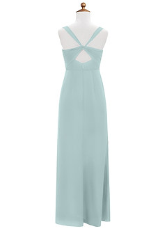 Azazie Mero Junior Robe Sirène en Satin extensible Plissée Brume image8
